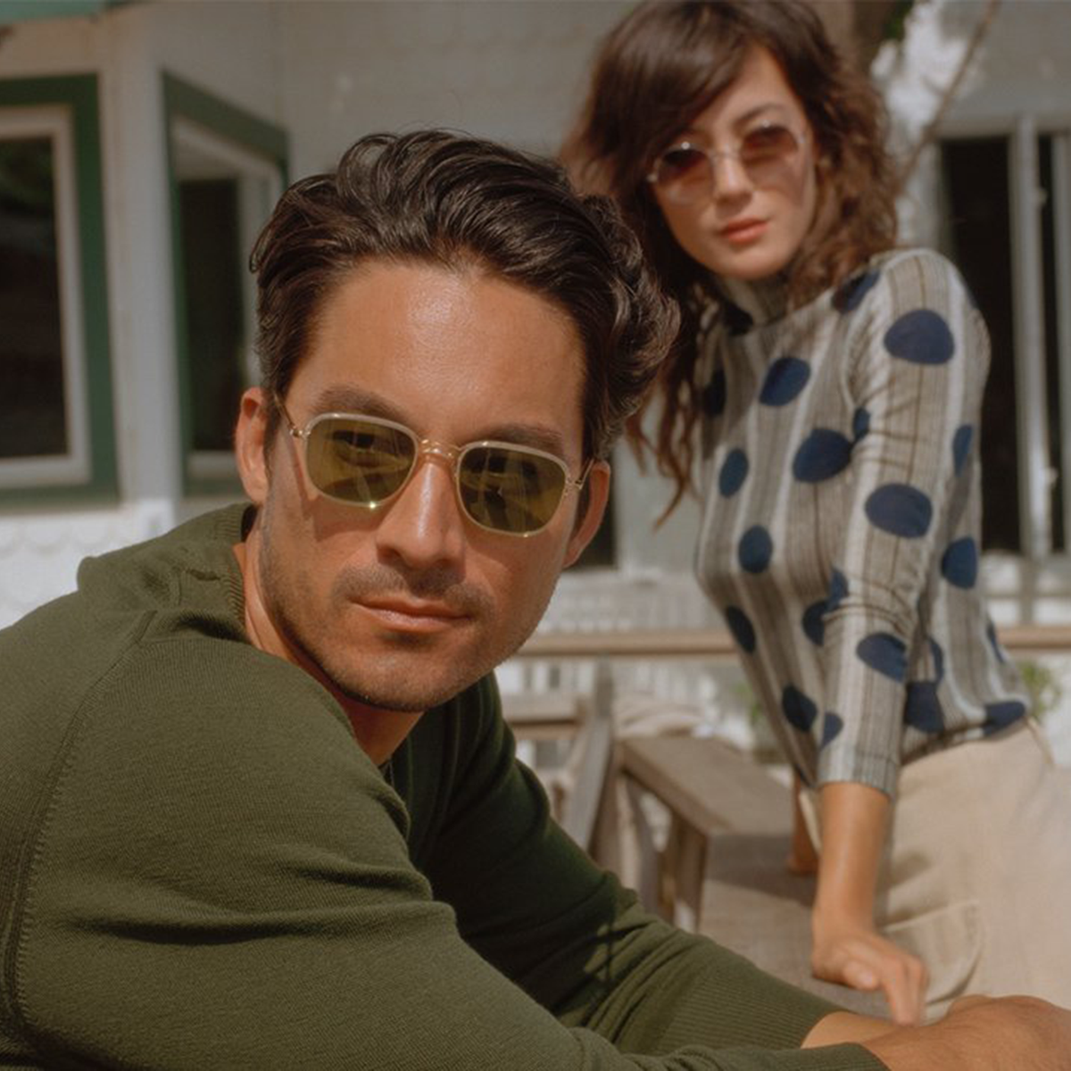 Dark green lens sunglasses outlet