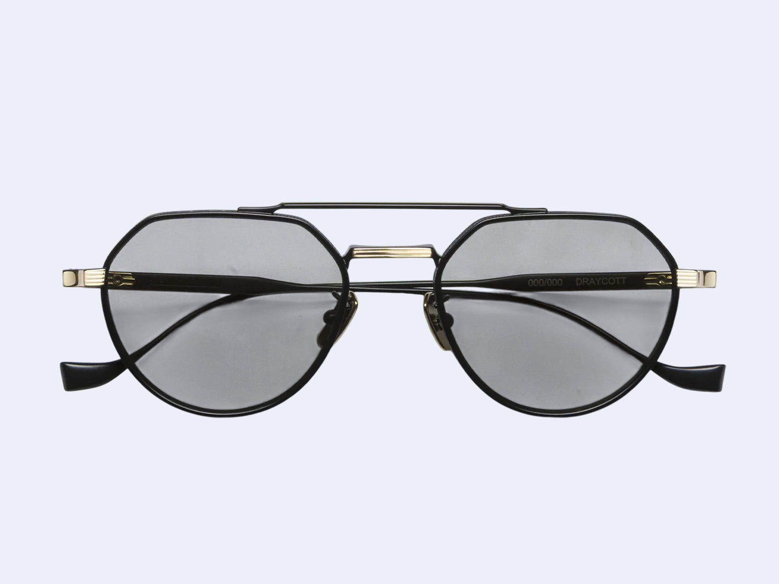 Cutler and Gross Draycott 1426 Round Sun (Black/Gold)