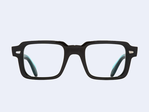 Cutler and Gross 1393 Square (Teal on Black)