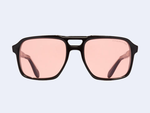 Cutler and Gross 1394 Aviator Sun (Black with Pink Lenses)