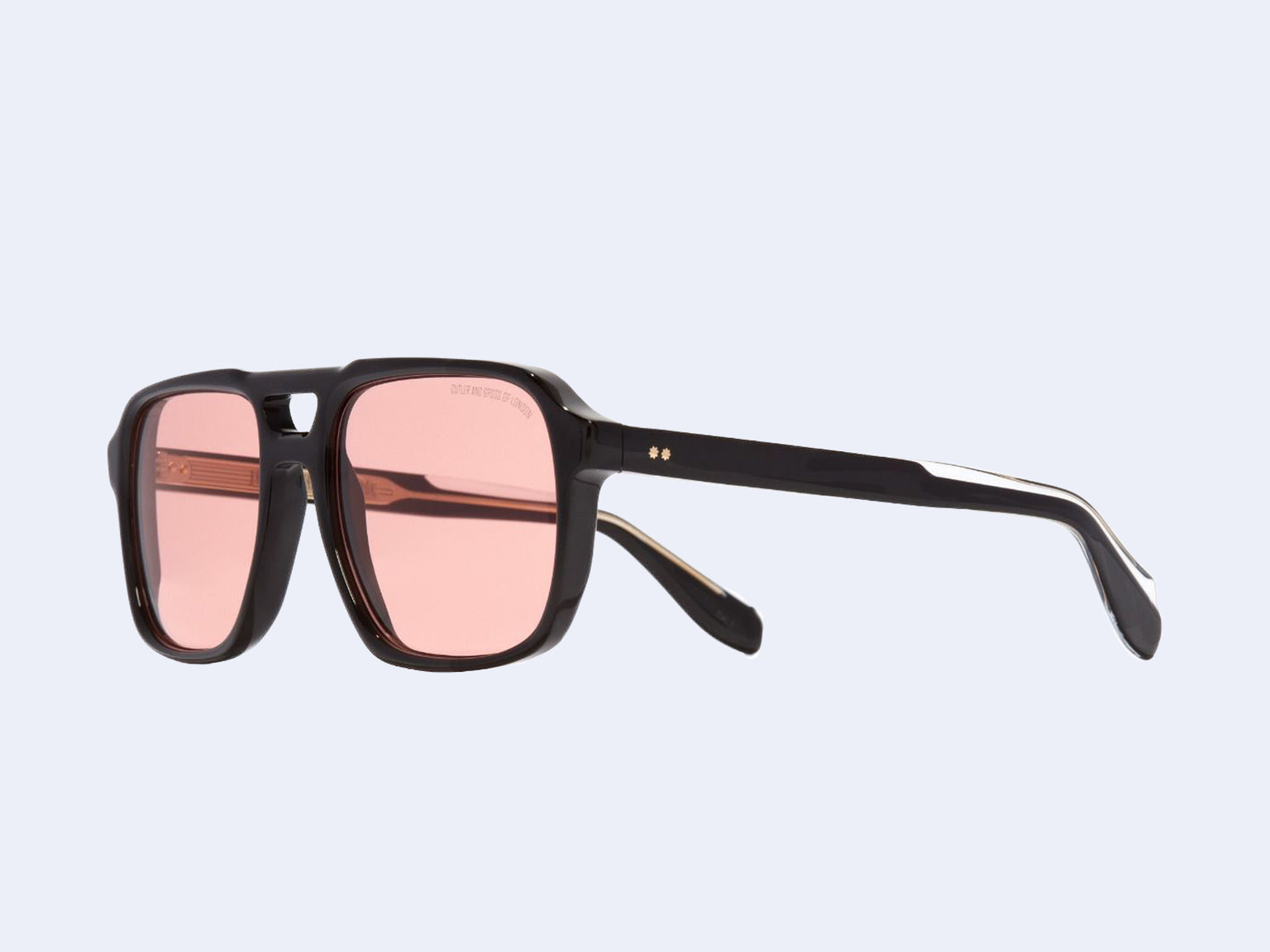 Cutler and Gross 1394 Aviator Sun (Black with Pink Lenses)
