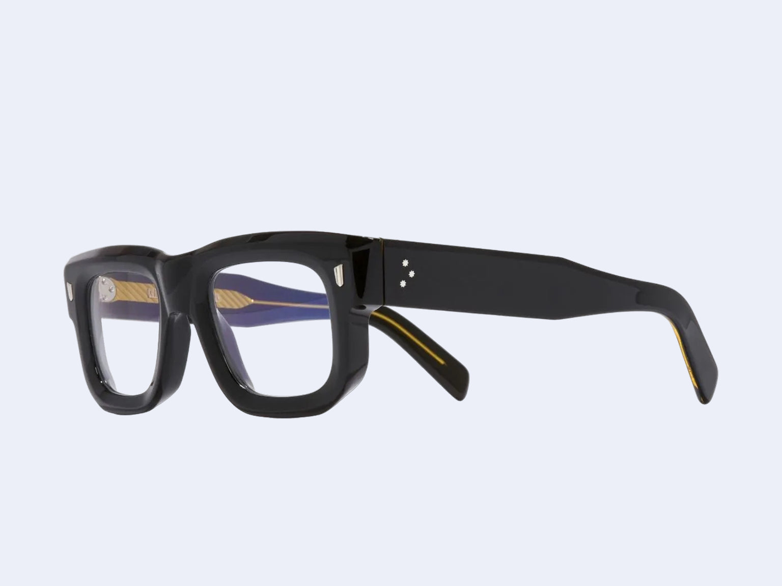 Cutler and Gross 1402 Square (Black On Yellow)