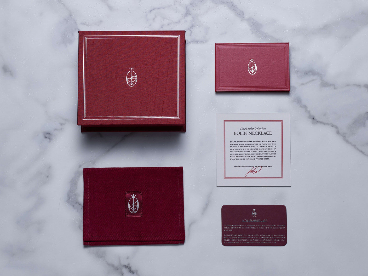 Jacques Marie Mage Bolin Eyewear Necklace (Bordeaux)