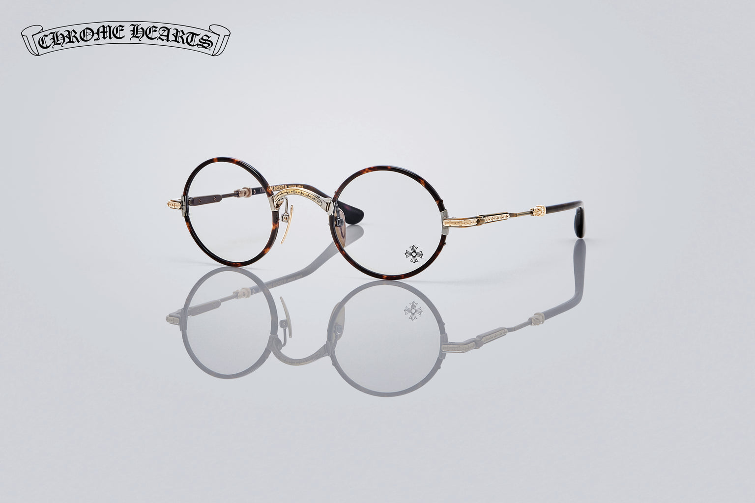 Chrome Hearts Edith F. (Dark Tortoise/Antique Gold)