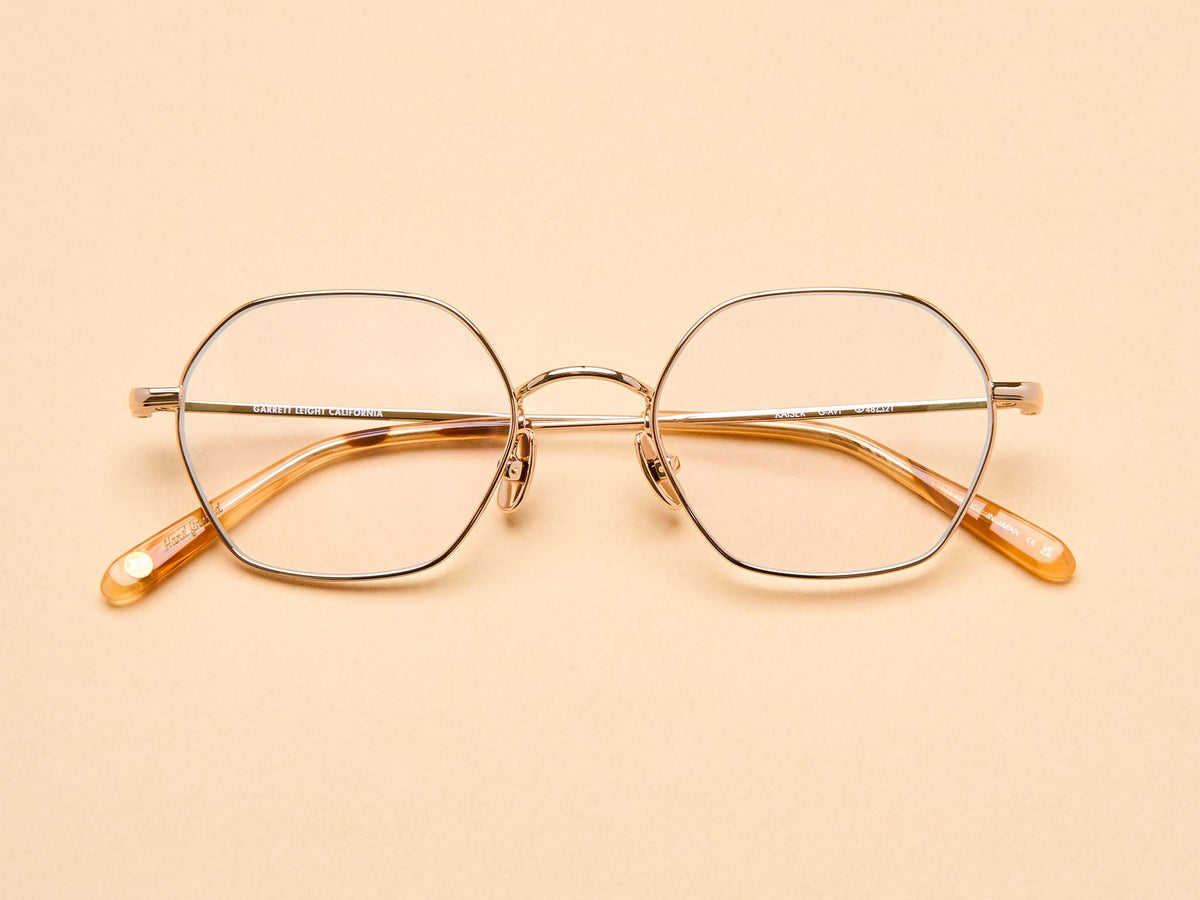 Garrett Leight Kaiser (Gold-Agave Tortoise)