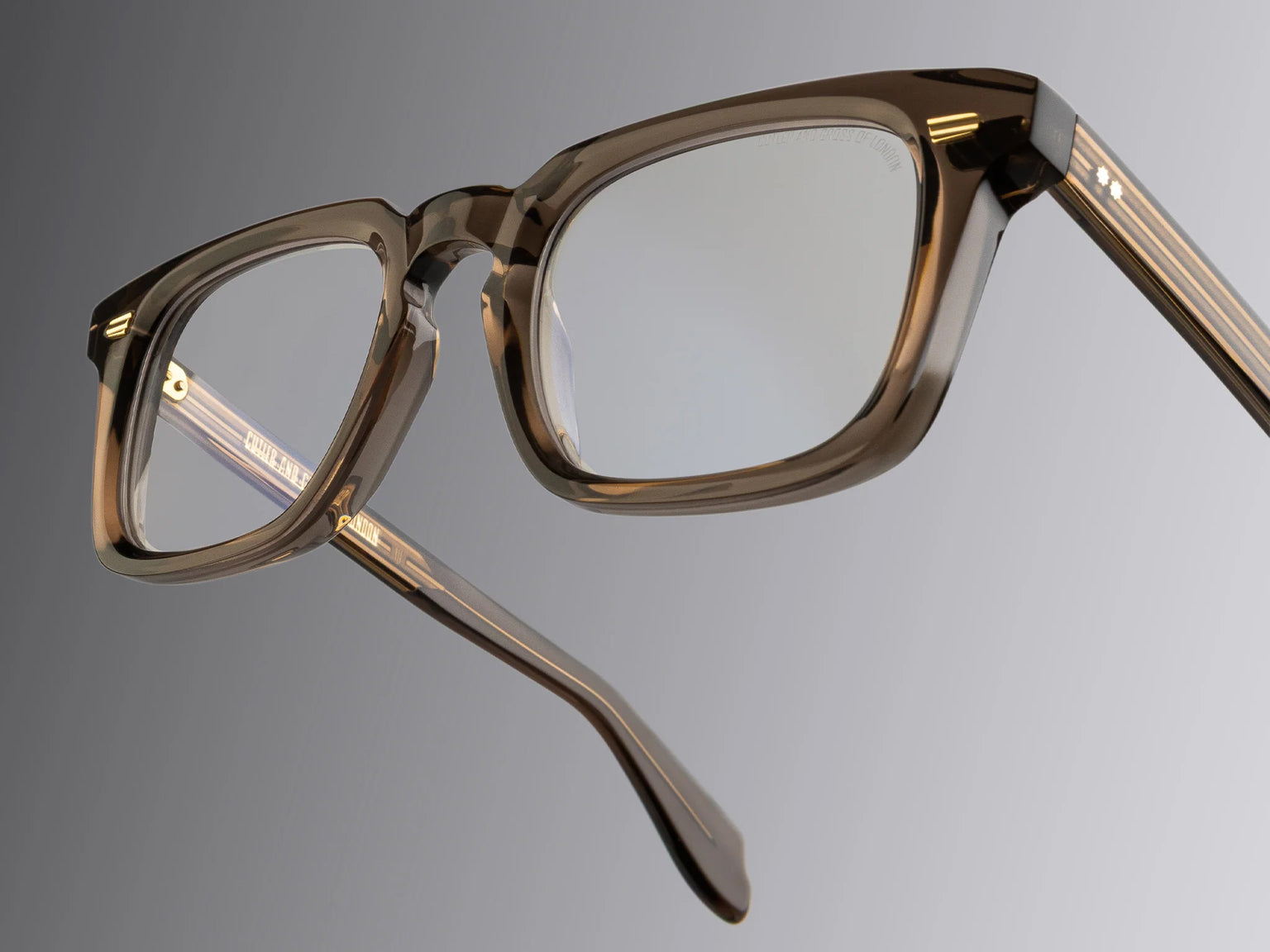 Cutler and Gross 1416 Square (Brown Crystal)