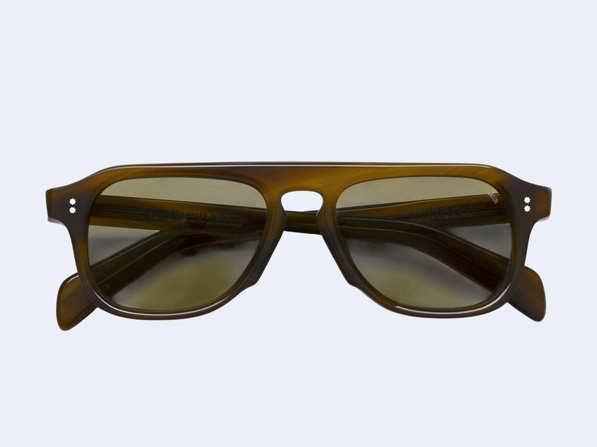Cutler and Gross GR14 Aviator Sun (Mustard Horn)