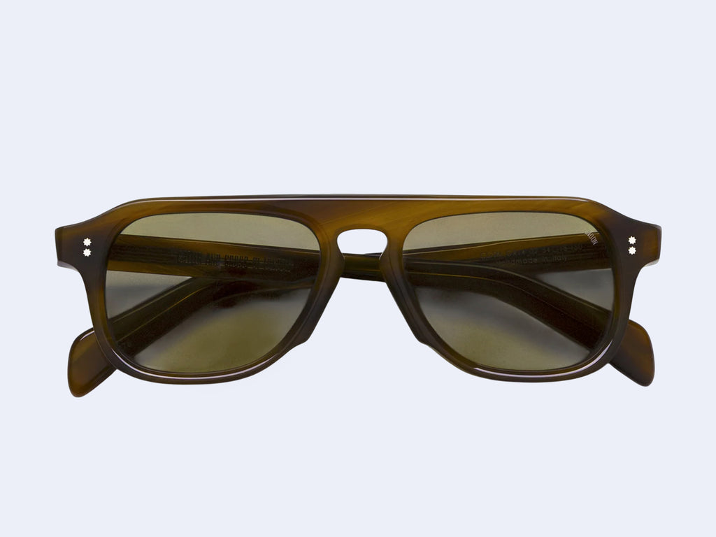 Cutler and Gross GR14 Aviator Sun (Mustard Horn)