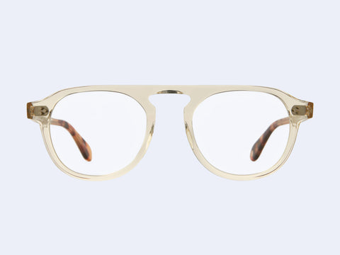 Garrett Leight Harding II (Champagne-Champagne Dark Tortoise Fade)
