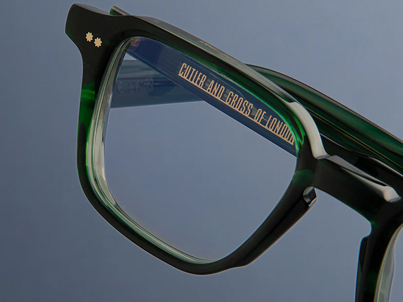 Cutler and Gross GR07 Square (Striped Dark Green)