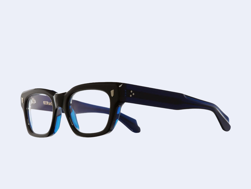 Cutler and Gross 1391 Rectangle (Black on Blue)