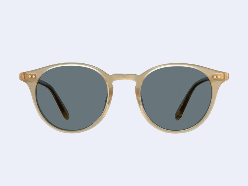 Garrett Leight Clune Sun (Blonde with Semi-Flat Blue Smoke Lens)