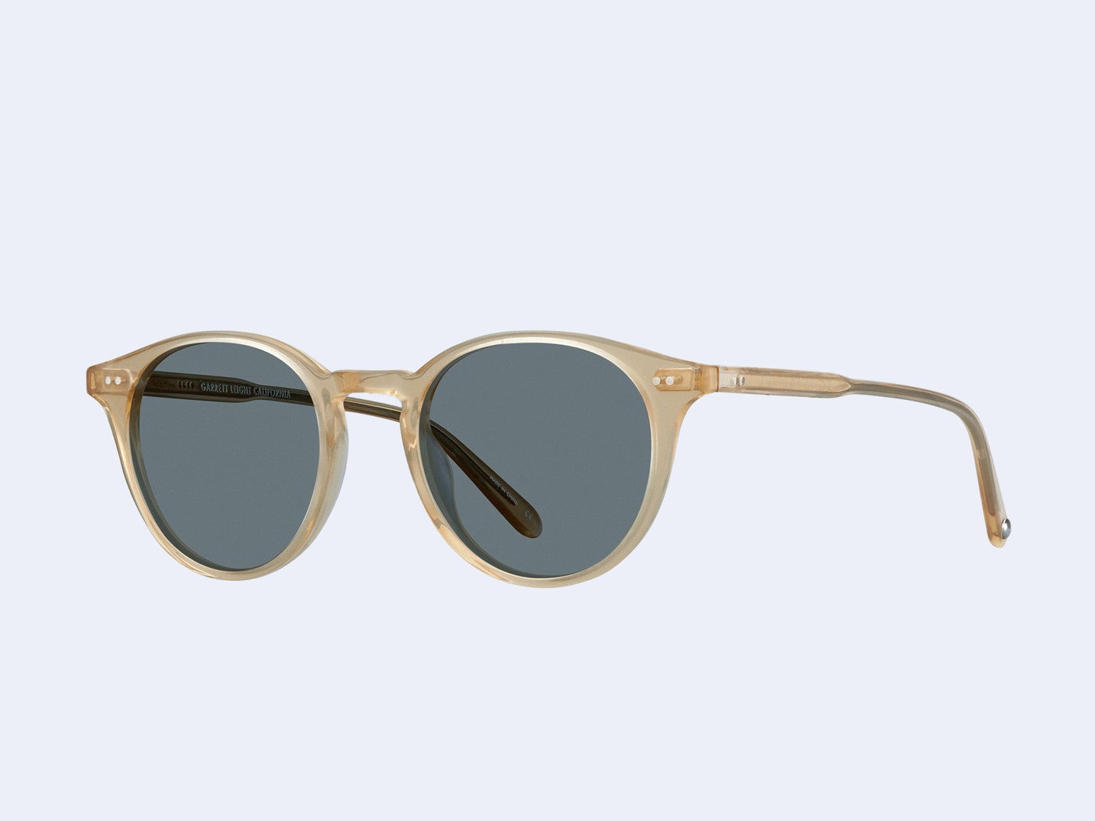 Garrett Leight Clune Sun (Blonde with Semi-Flat Blue Smoke Lens)