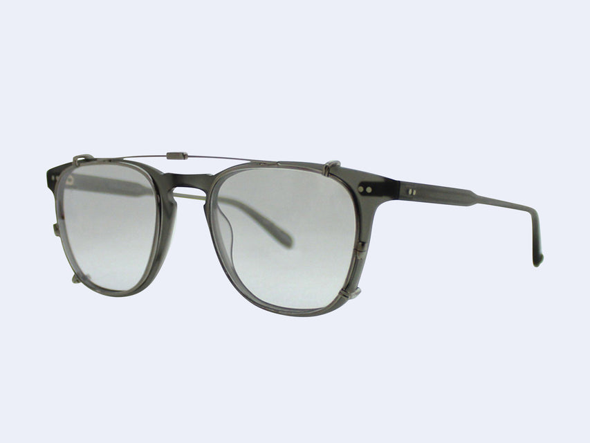 Garrett Leight Brooks Clip (Gunmetal with Silver Mirror Lens)