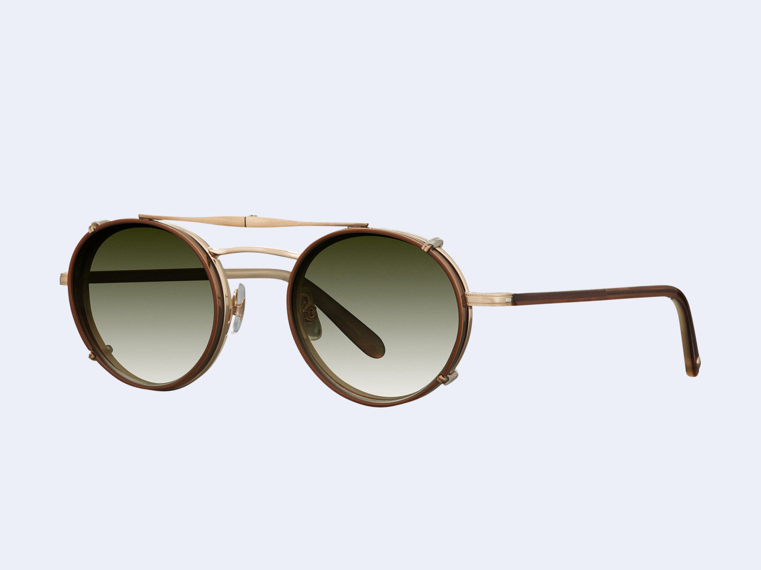 Garrett Leight Penmar Clip (Antique Gold-Honey with Olive Gradient Lens)