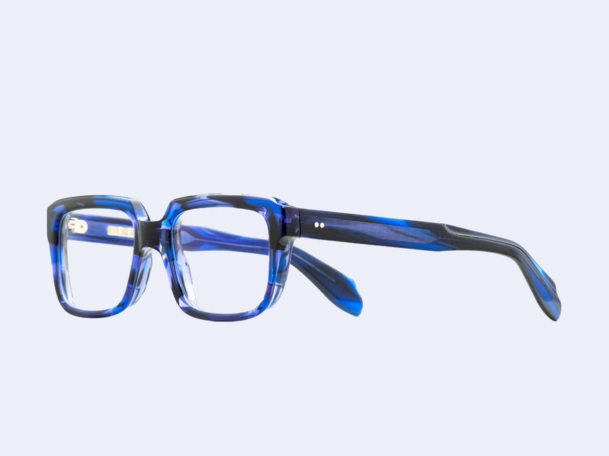 Cutler and Gross 9289 Rectangle (Striped Blue Havana)