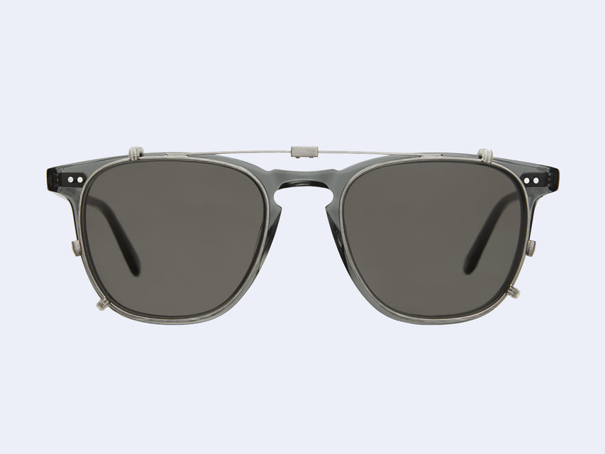 Garrett Leight Brooks Clip (Brushed Silver with G15 Lens)
