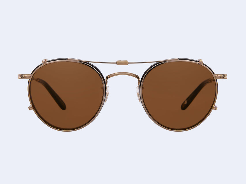 Garrett Leight Wilson Clip (Gold with Brown Lens)