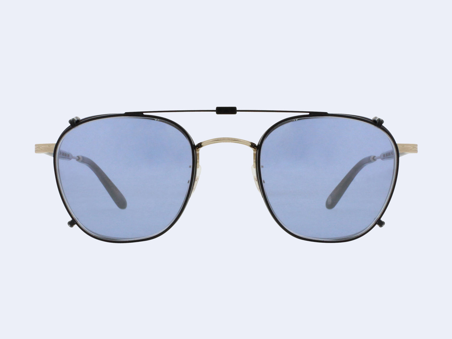 Garrett Leight Grant Clip (Matte Black with Soft Marine Mirror Lens)