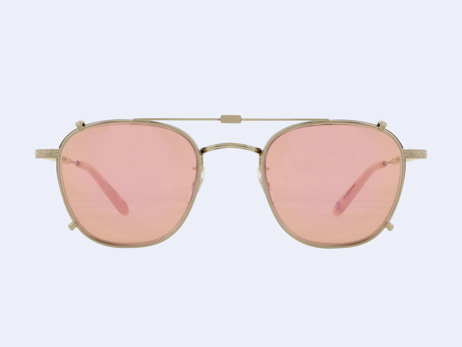 Garrett Leight Grant Clip (Matte Gold with Soft Coral Mirror Lens)