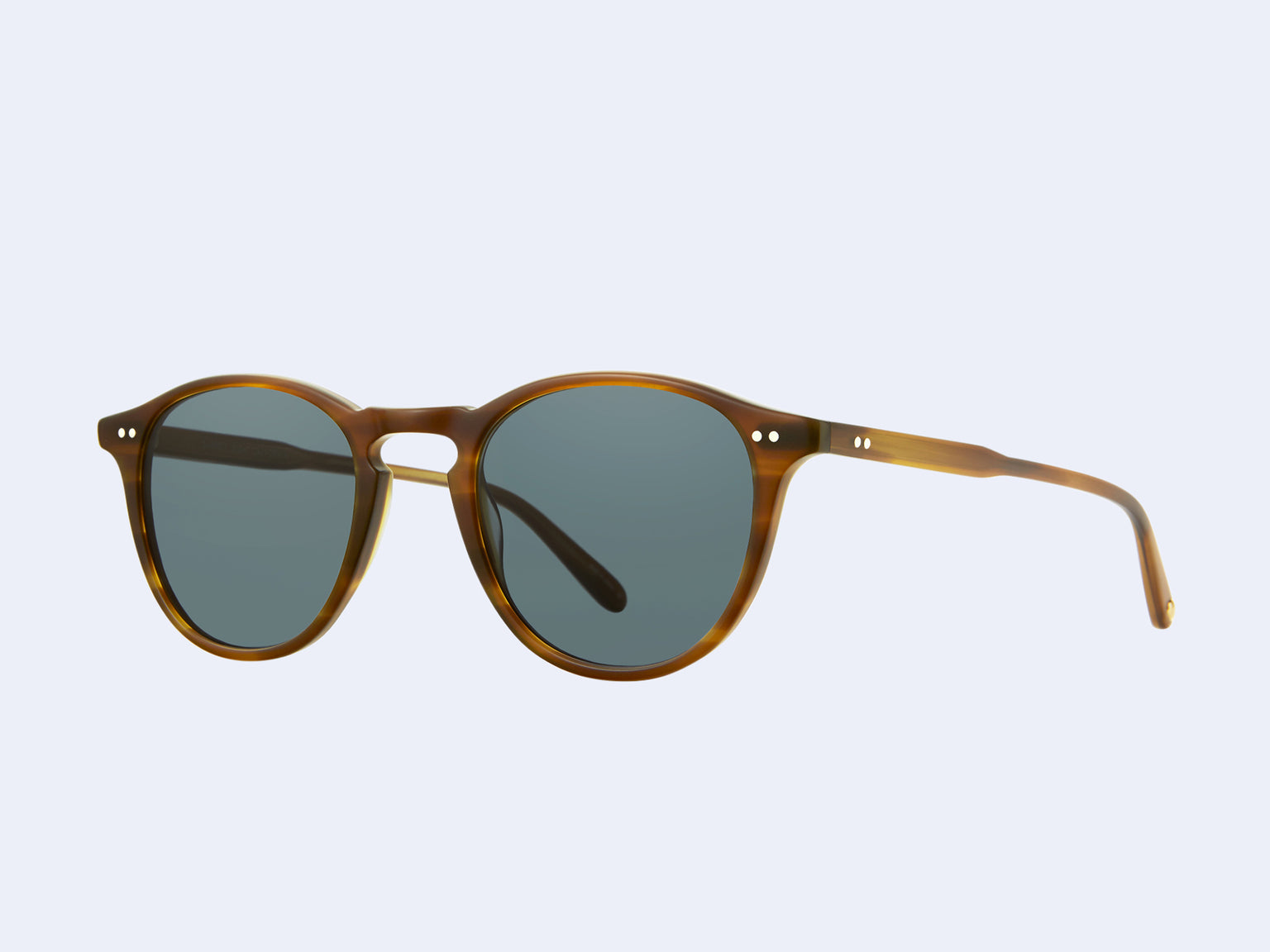 Garrett Leight Hampton Sun (Matte Saddle Tortoise with Semi-Flat Bluesmoke Lens)