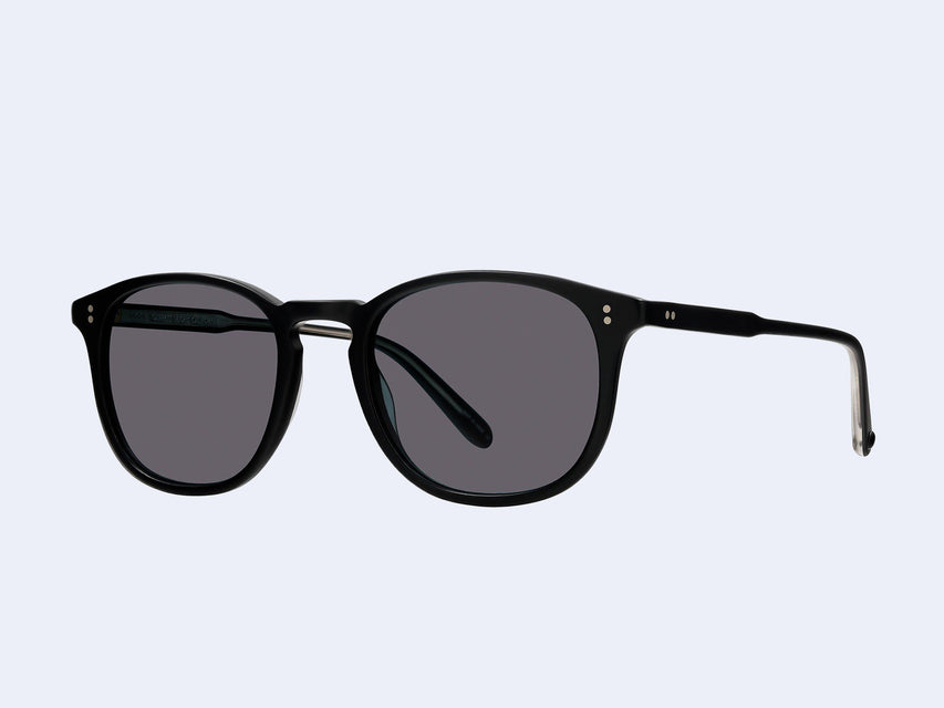 Garrett Leight Kinney Sun (Matte Black with Semi-Flat Blue Smoke Lens)