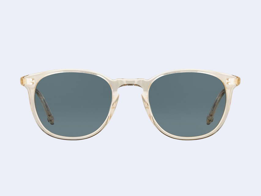 Garrett Leight Kinney Sun (Champagne with Blue Smoke Polar Lens)