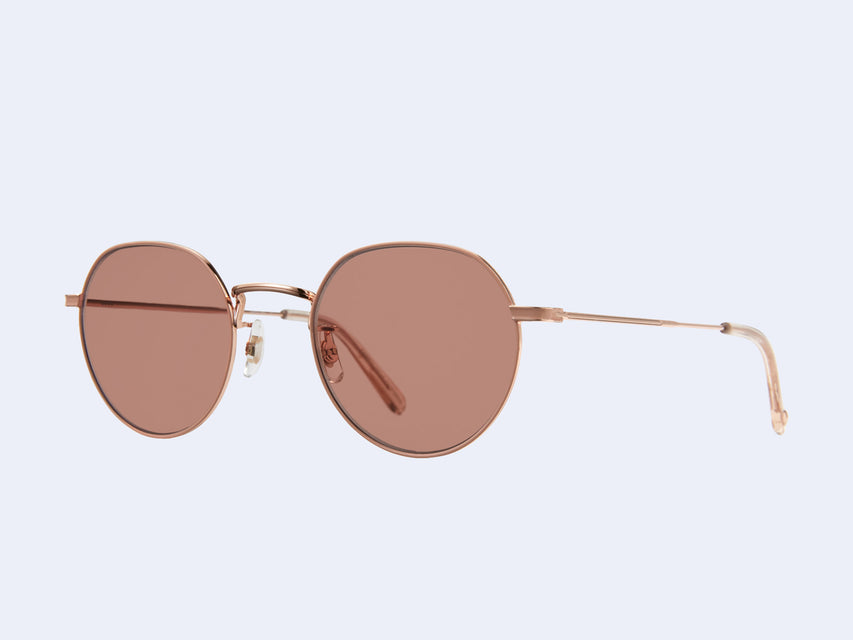 Garrett Leight Robson Sun (Rose Gold-Nude with Semi-Flat Bordeaux Lens)