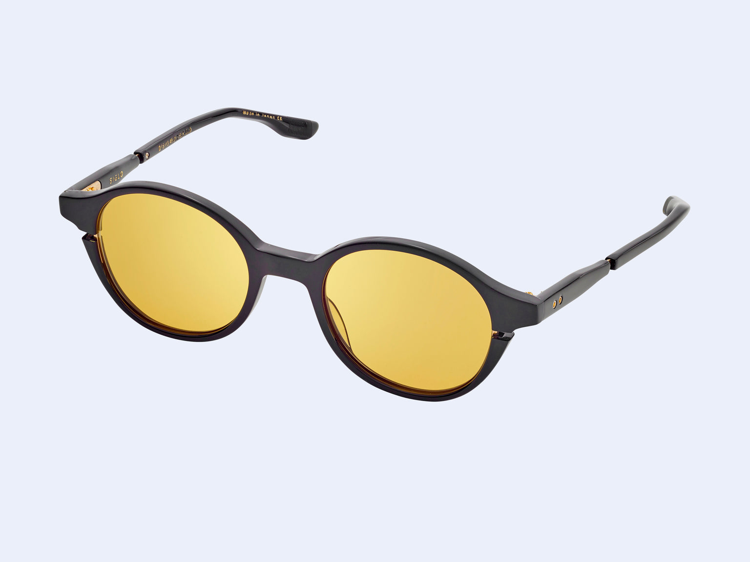 DITA Siglo (Black/White Gold with Amber Lens)