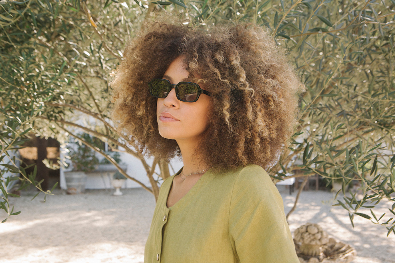 Garrett Leight Navarre (Black with Valley View Green Lens)