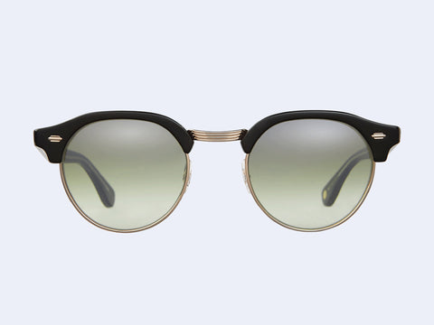 Garrett Leight Oakwood Sun (Black-Gold/Olive Layered Mirror)