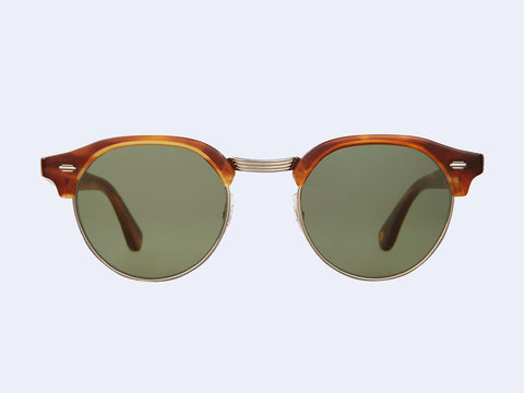 Garrett Leight Oakwood Sun (Honey Amber Tortoise-Gold/Green)