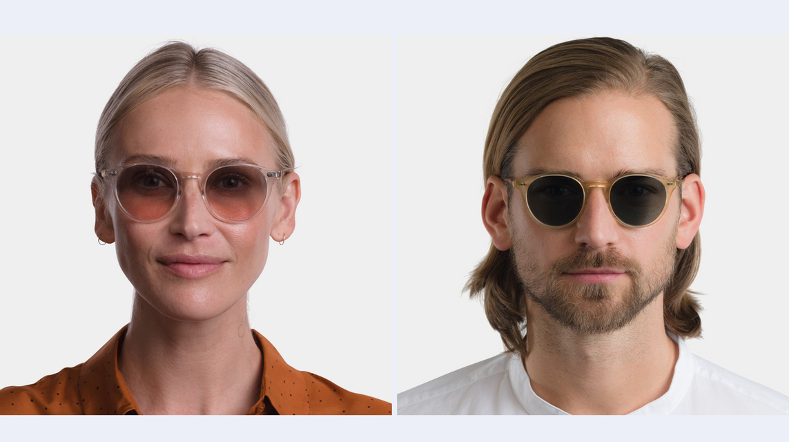 Garrett Leight Clune Sun (Blonde with Semi-Flat Blue Smoke Lens)